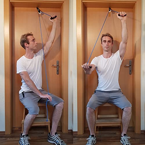 Atemi Sports Shoulder Pulley for Physiotherapy, Over Door Exercise Pulley  for Injury Rehab, Recovery, Stretching
