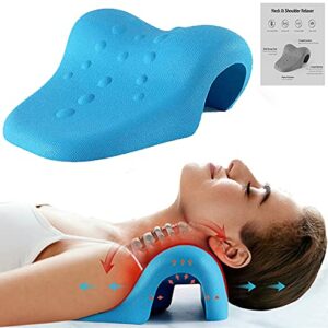 Award-winning Chiropractic Neck Pillow, Blue Neck Support, Neck Pain Relief,  Cervical Pillow, Neck Traction, Size Medium 